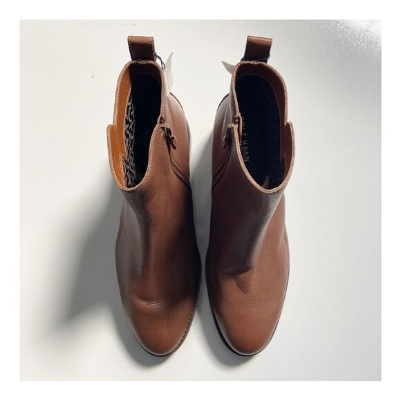 NEW Cole Haan River Waterproof Pebbled Leather Booties size 11 - Picture 3 of 11